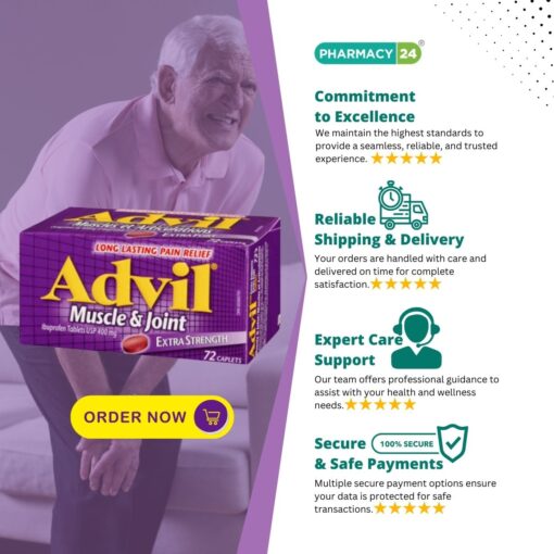 Advil Muscle and Joint Extra Strength Long Lasting Pain Relief Caplets - Fast Delivery