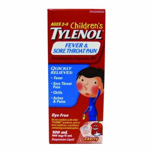 Children's Tylenol Fever and Sore Throat Pain