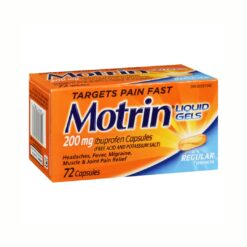 Motrin Liquid Gels 200mg Ibuprofen Capsules