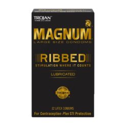 Trojan Magnum Ribbed Lubricated Condoms