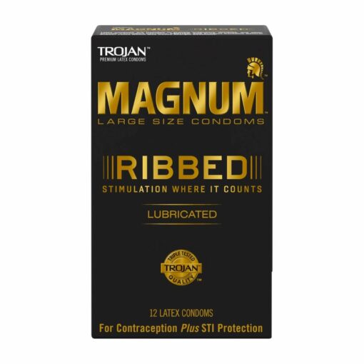 Trojan Magnum Ribbed Lubricated Condoms