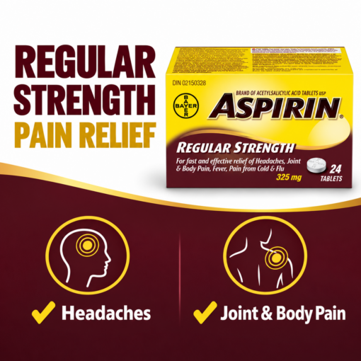 Aspirin 325mg Regular Strength Tablets small bottle