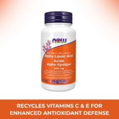 Alpha Lipoic Acid 600 mg Veg Capsules 60 caps. (Now Foods)