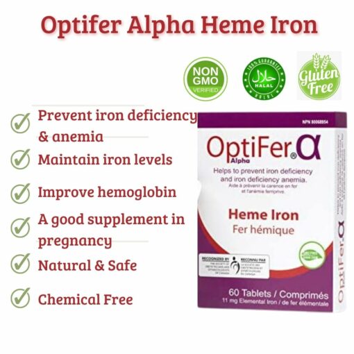 Benefits of Optifer alpha heme iron supplement