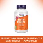 Biotin 10,000 mcg Veg Capsules 120 caps. (Now Foods)