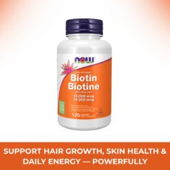 Biotin 10,000 mcg Veg Capsules 120 caps. (Now Foods)