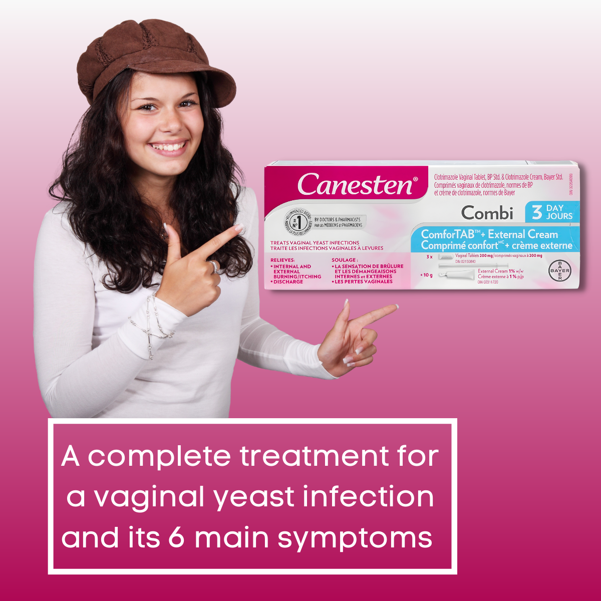 Canesten 3-Day Combi Pak [Clotrimazole 200mg & Clotrimazole 1%]