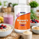 Healthy breakfast essentials with brewer's yeast