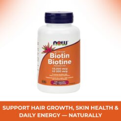 Biotin 10,000 mcg Veg Capsules 120 caps. Now Foods