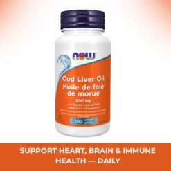 Now Foods Cod Liver Oil Softgels 100 caps.