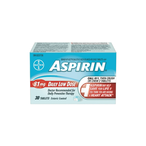 Aspirin 81 mg Daily Low Dose Enteric Coated