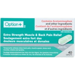 Extra Strength Muscle & Back Pain Relief Option+