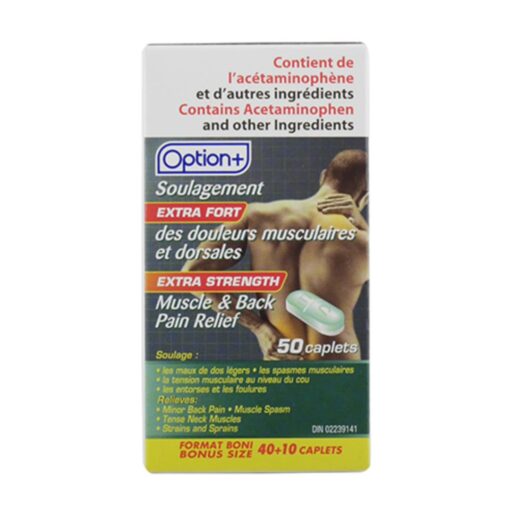 Option+ Extra Strength Muscle & Back Pain Relief