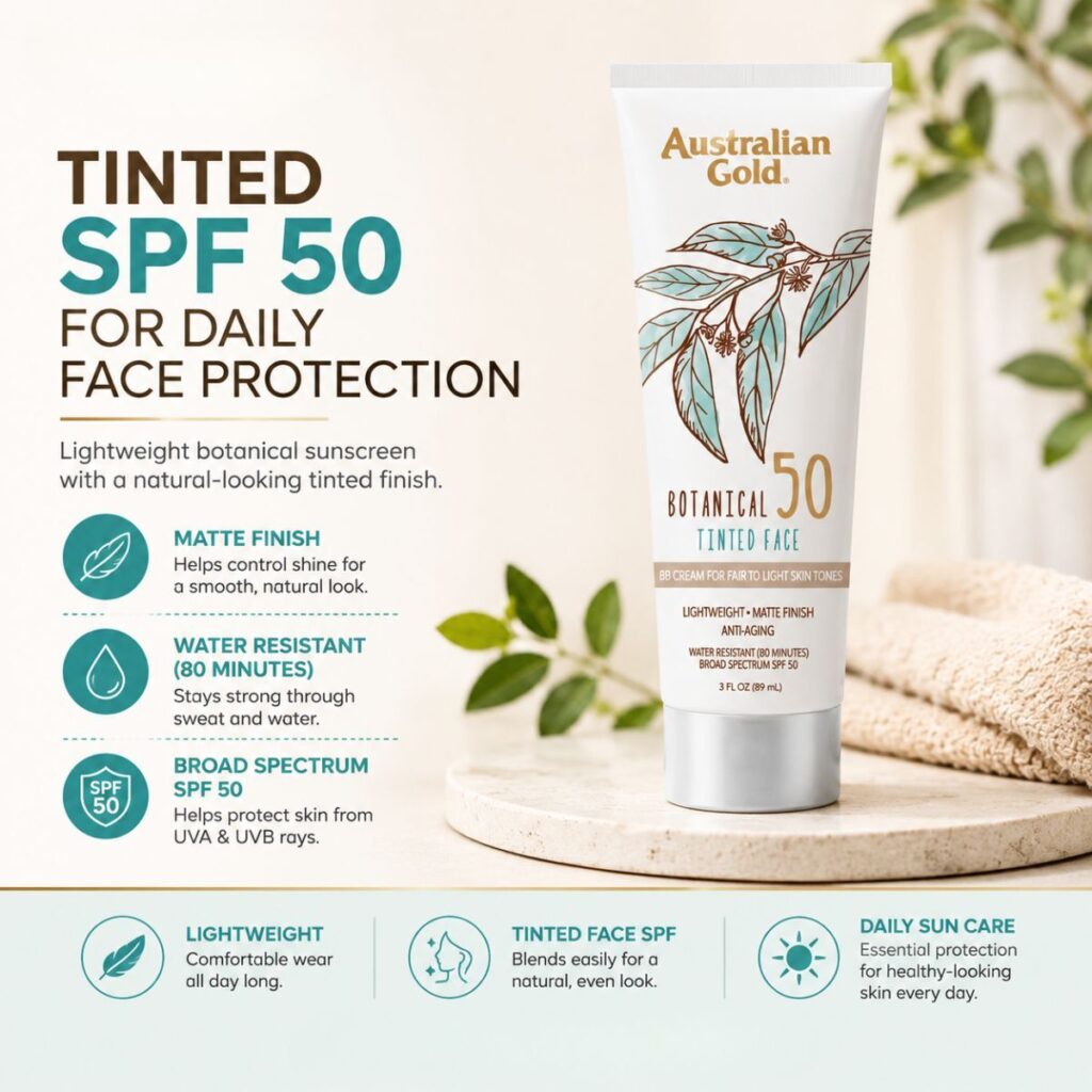 Buy Australian Gold Tinted Sunscreen Fair To Light SPF 50