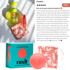 nixit menstrual cup user feedback