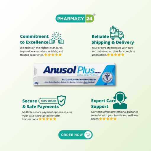 ANUSOL PLUS OINTMENT _ Best Hemorrhoid Cream - fast delivery