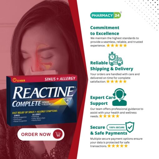 REACTINE® COMPLETE SINUS + ALLERGY - Fast Delivery