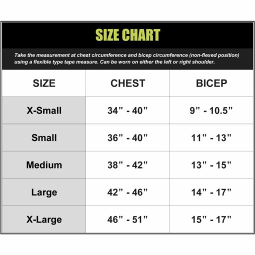 SULLY® SHOULDER Support STABILIZER Size Chart