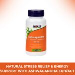 NOW Supplements Ashwagandha Extract 400mg Vegetable Capsules 90 caps.