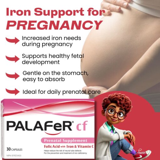 Buy Palafer CF Prenatal Supplement Folic Acid Iron Vitamin D 30 Capsule