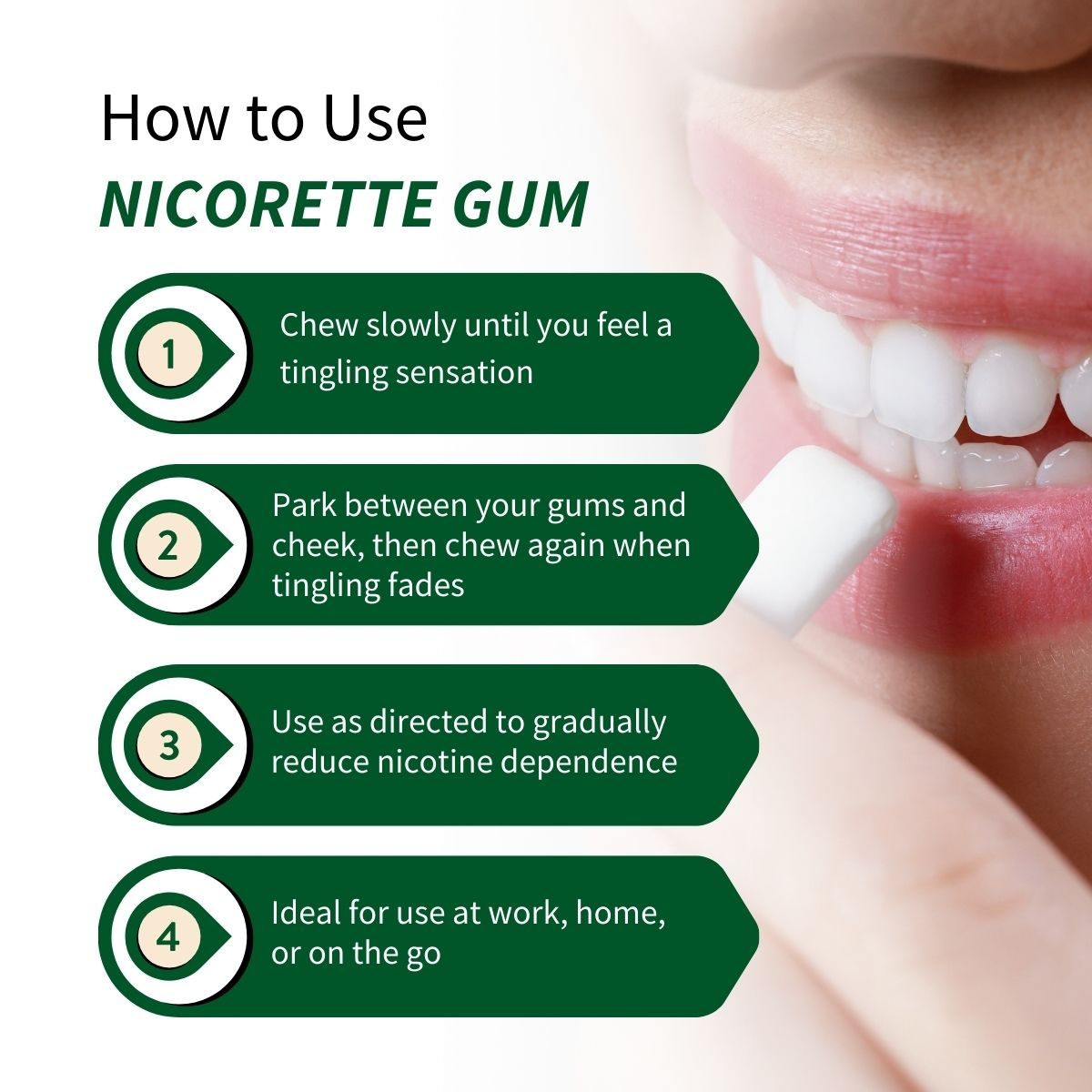 Buy NICORETTE Smoking Cessation Gum Spearmint Flavor