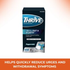 Thrive Lozenges 1mg Regular Strength Nicotine Replacement Peppermint Flavor