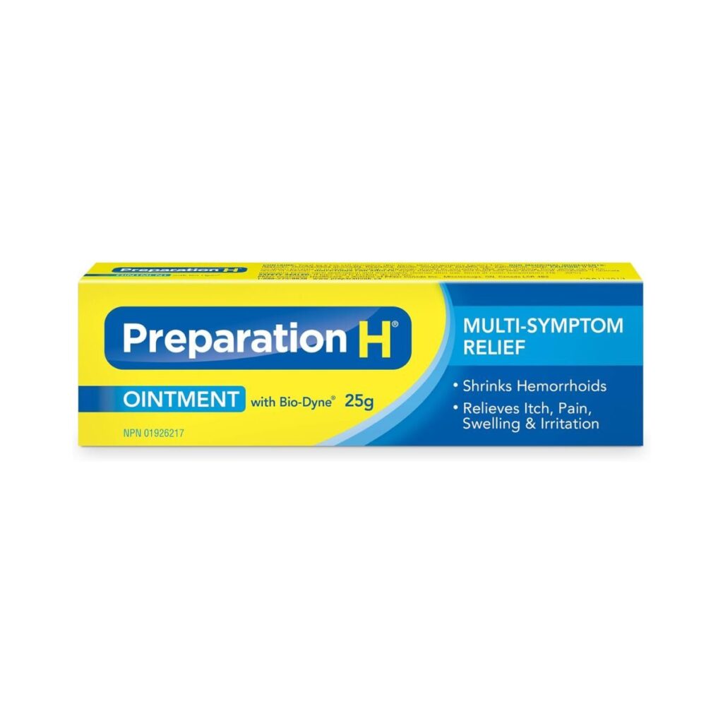 Preparation H Multi-Symptom Ointment for hemorrhoid itching, pain, swelling, and irritation relief in Canada