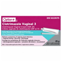 Buy OPTION+ Clotrimazole 2% Vaginal Cream – 3 Day, 25 g