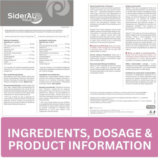 SiderAL® FOLIC - Ingredients, Dosage & Product Information SiderAL® FOLIC - Ingredients, Dosage & Product Information