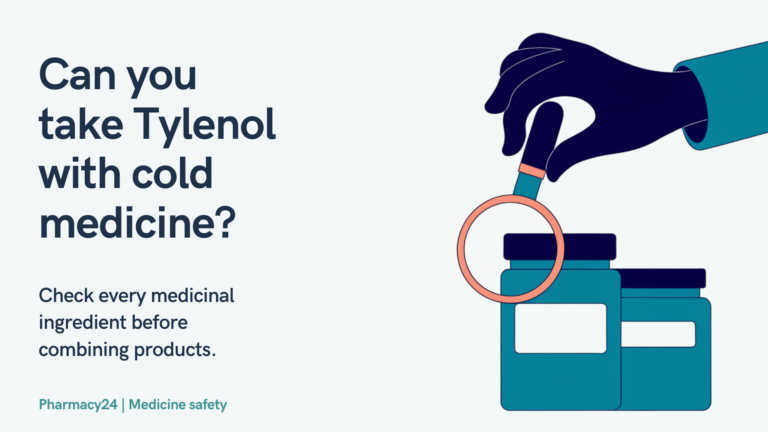 Tylenol with cold medicine: check every medicinal ingredient before combining products.